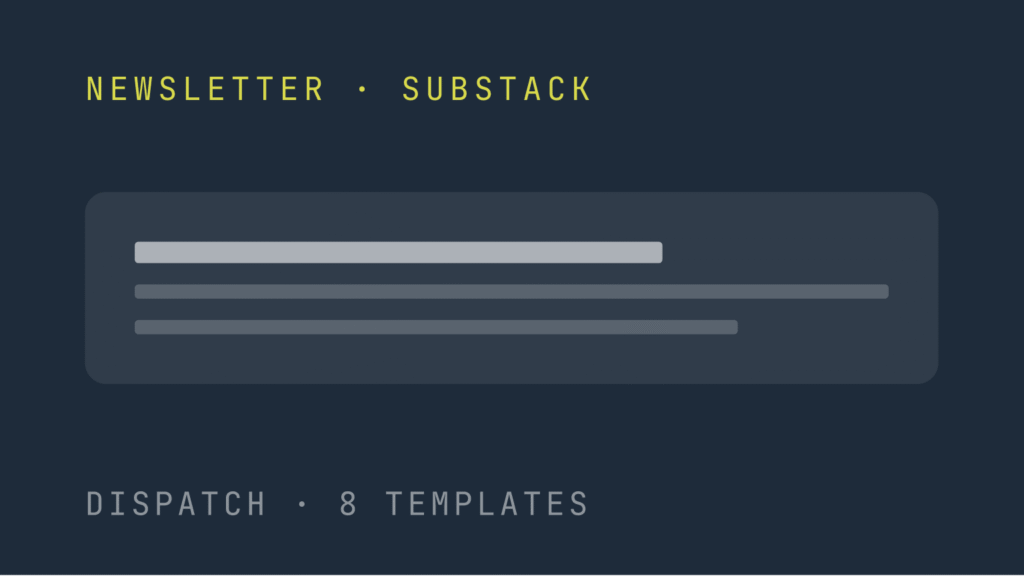 Dispatch — Newsletter OS 1024x576