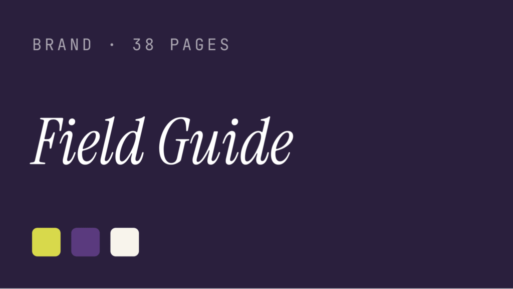 Field Guide — Brand Toolkit 1024x576