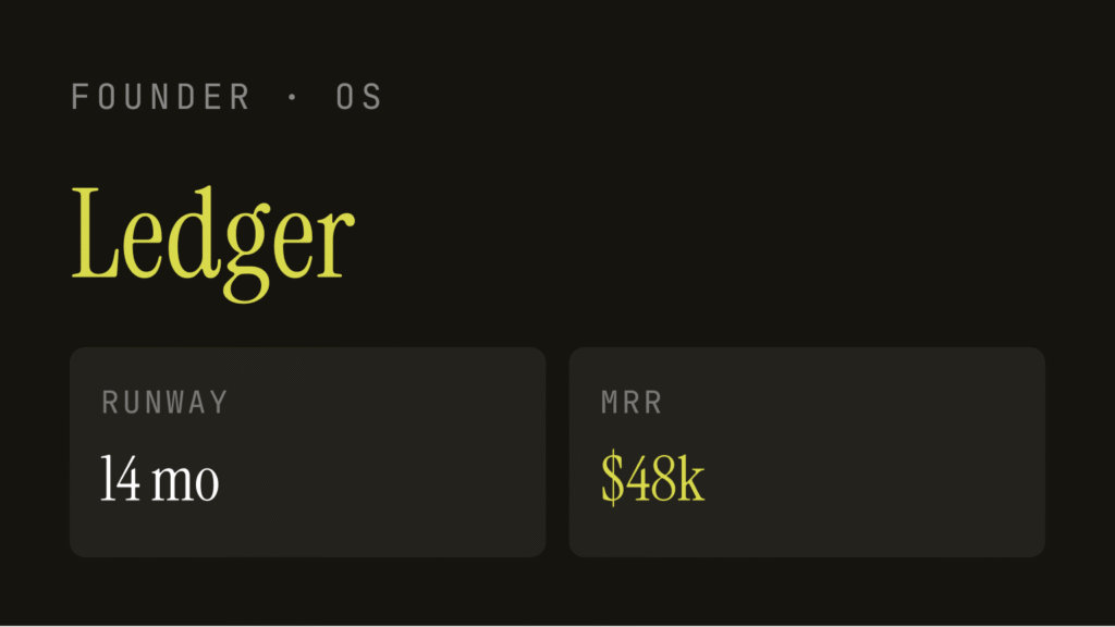 Ledger — Founder OS 1024x576
